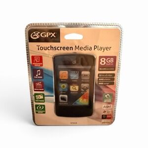 GPX MT862B 8GB Touchscreen Media Player MP3 MP4 New Sealed 2.8" Screen